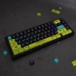 Cyberpunk R2 104+26 PBT Doubleshot Backlit 5-sided Dye-subbed Keycaps Set Cherry Profile Side Legends for MX Keyboard